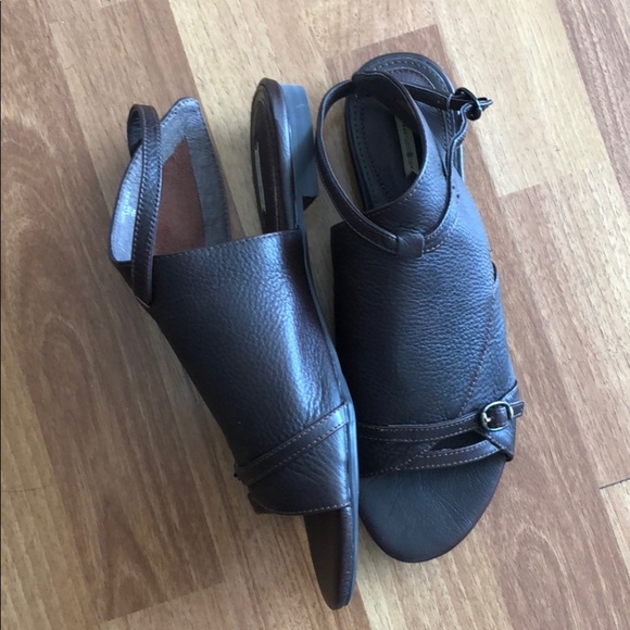 Max Studio brown leather samurai sandals 8.5 - Picture 2 of 5